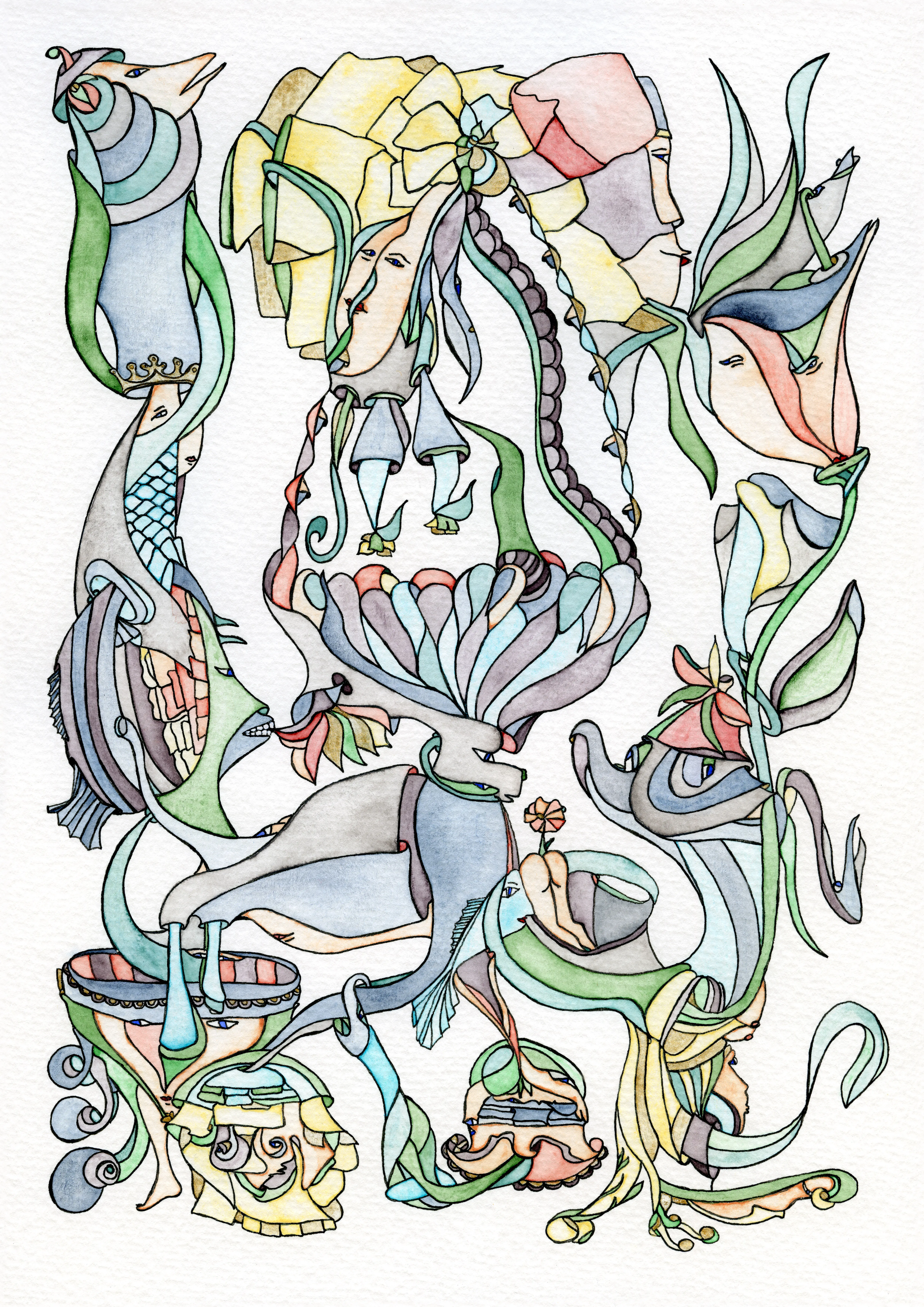 Зображення "Аромат, який можна відчути на смак" від Анна Самойлович, розмір: 29.7х21 cm, матеріали: Папір, лайнер, акварель, медіум: Графіка, місто: Амстердам, серія: Пастельні сплетіння, ціна: €300 (≈ 15 621 грн)