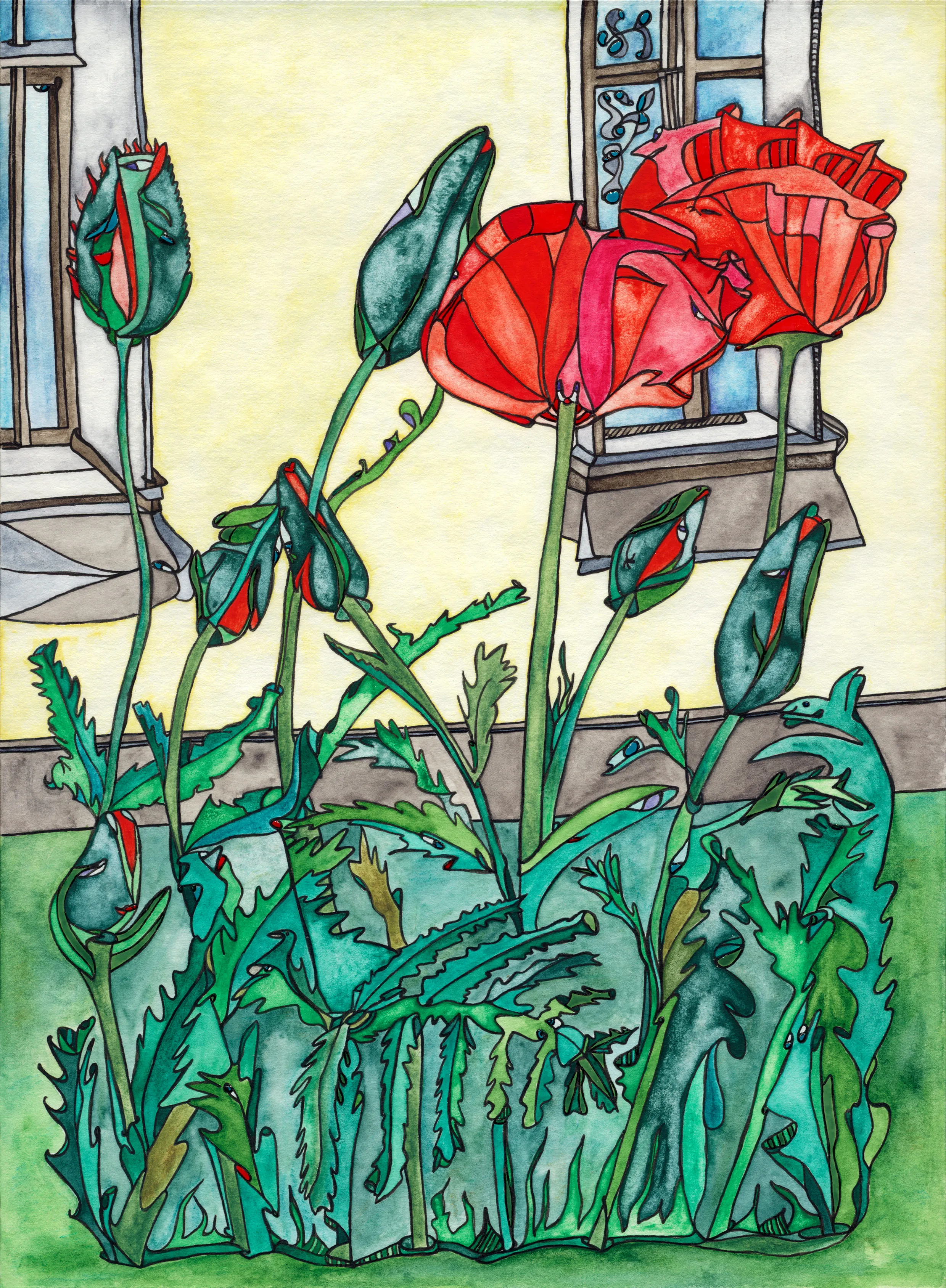 Image of A message of peace by Anna Samoilovych, size: 28.6х21 см, made of paper, liner, watercolor, gel pens, Graphics medium, from Kyiv, part of the Plein Air series, priced at €300 (≈ 15,303 грн) Photo 1 of 2.